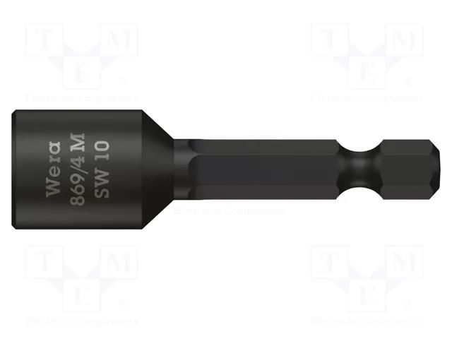 Screwdriver bit; 6-angles socket; Socket: HEX 10mm; with magnet WERA WERA.05060235001