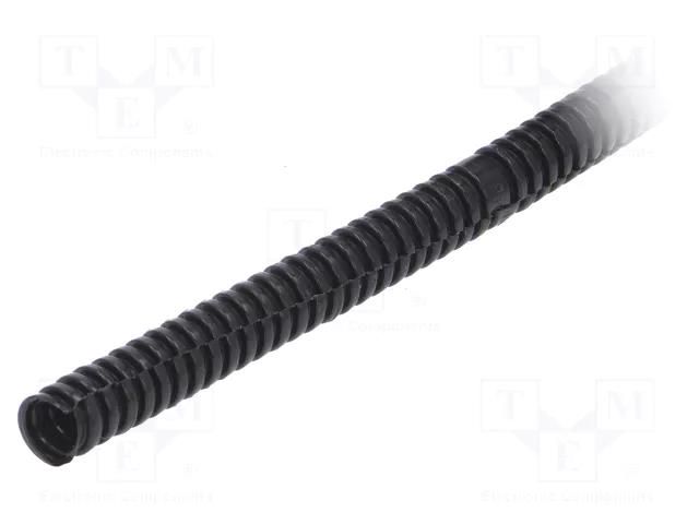 Protective tube; Size: 18; polyetylene LD; black; L: 100m; incised PAWBOL PW-G.6151RP