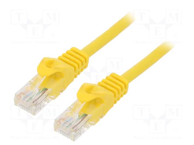 Patch cord; RJ45 plug,both sides; U/UTP; 6; stranded; CCA; 0.5m GEMBIRD PP6U-0.5M/Y