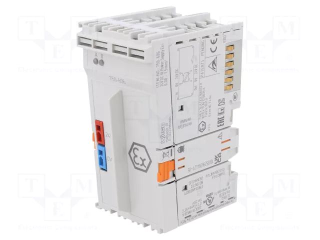 Module: mains; 48x100x70.9mm; IP20; 1A; for DIN rail mounting WAGO 750-606