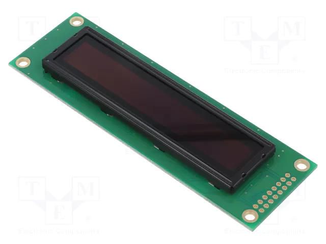 Display: OLED; graphical; 2.59"; 100x16; Dim: 116x37x9.8mm; blue RAYSTAR OPTRONICS REG010016FBPP5N01