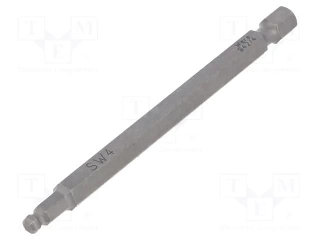 Screwdriver bit; hex key,spherical; HEX 4mm; Overall len: 89mm WERA WERA.05059681001