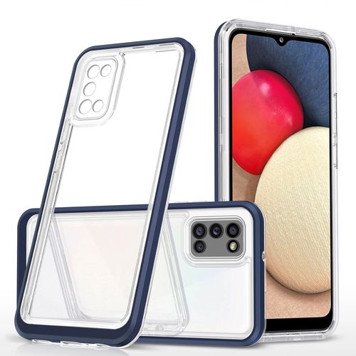 Clear 3in1 case for Samsung Galaxy A03s (166) frame gel cover blue, Hurtel 5907769339196 5907769339196