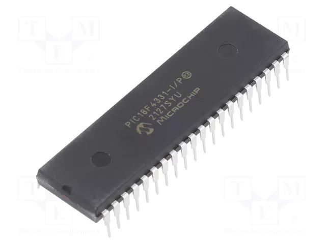 IC: PIC microcontroller; 8kB; 40MHz; 4.2÷5.5VDC; THT; DIP40; PIC18 MICROCHIP TECHNOLOGY PIC18F4331-I/P