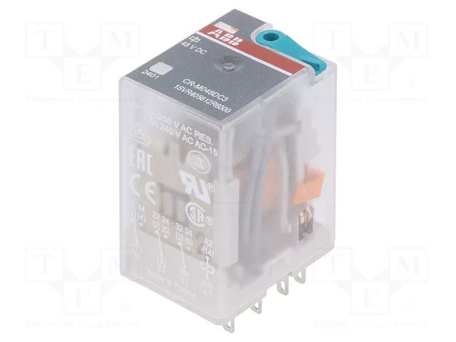 Relay: electromagnetic; 3PDT; Ucoil: 48VDC; Icontacts max: 10A ABB CR-M048DC3