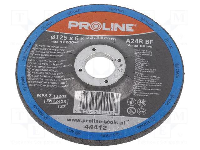 Grinding wheel; Ø: 125mm; Disc thick: 6mm; metal PROLINE PRE-44412