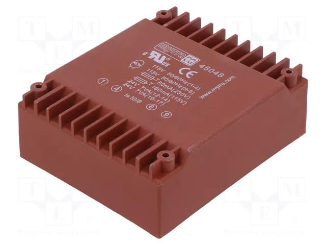 Transformer: encapsulated; 14VA; 115VAC,230VAC; 24V; 24V; 292mA MYRRA MYRRA-45048