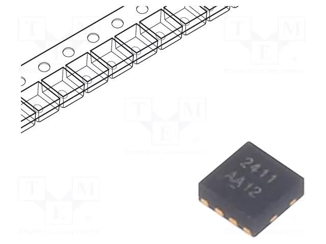 Transistor: P-MOSFET; unipolar; -12V; -15.5A; 3.2W; DFN2x2C; ESD ALPHA & OMEGA SEMICONDUCTOR AON2411