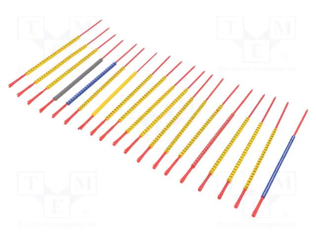 A kit of cable labels; 1.3÷3mm; PVC; grey; -30÷80°C; UL94V-0 WEIDMÜLLER WM-0560001531