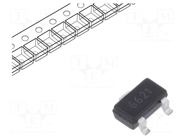 IC: voltage regulator; linear,fixed; 3.3V; 200mA; SOT23-3; SMD TOREX XC6206P331MR-G