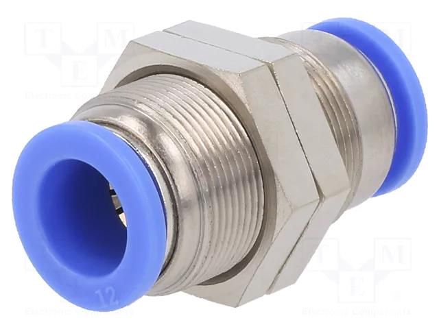 Push-in fitting; bulkhead,straight,inline splice; -0.95÷15bar PNEUMAT 149.012