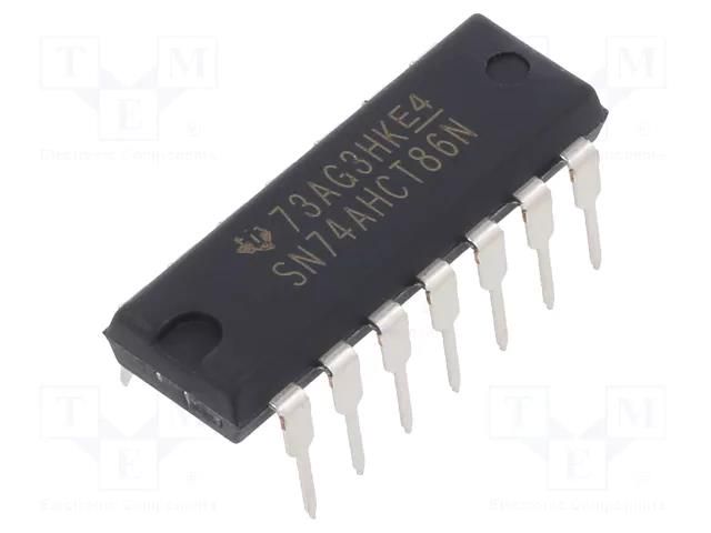 IC: digital; XOR; Ch: 4; IN: 2; CMOS,TTL; THT; DIP14; 4.5÷5.5VDC; tube TEXAS INSTRUMENTS SN74AHCT86N