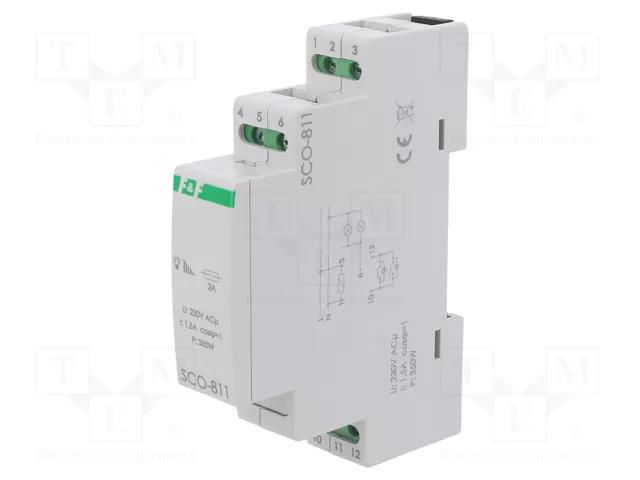 Dimmer; for DIN rail mounting; 230VAC; 1.5A; -25÷50°C; 350W F&F SCO-811