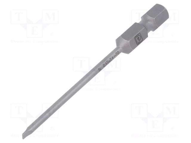 Screwdriver bit; slot; 2.4x0.45mm; 1/4"; Overall len: 70mm PHOENIX CONTACT PH-1212607