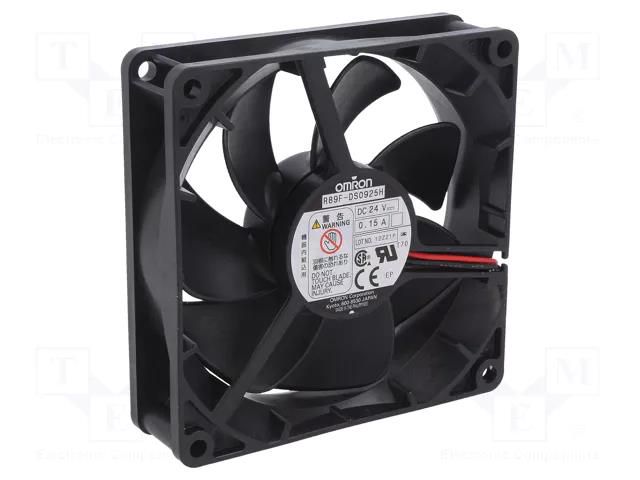 Fan: DC; axial; 92x92x25mm; 99.6m3/h; 39dBA; ball; 3550rpm; Len: 0.3m OMRON R89F-DS0925H