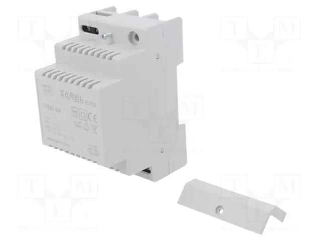 Transformer: mains; 15VA; 230VAC; 24V; Leads: screw terminals; IP20 ZAMEL TRM-24