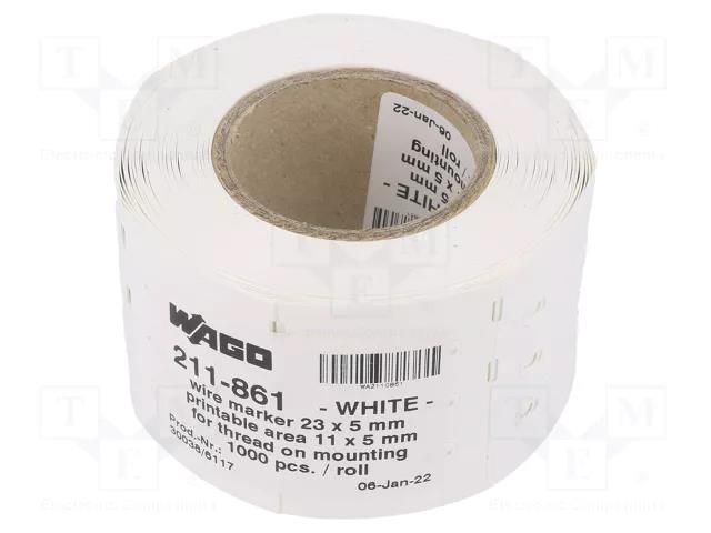 Label; 5mm; 10.5mm; -40÷150°C; leaded WAGO WAGO-211861