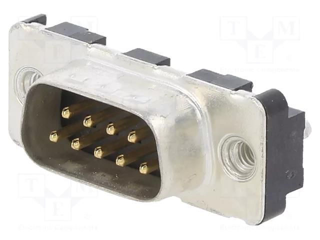 D-Sub; PIN: 9; socket; male; for panel mounting; straight; 5A AMPHENOL COMMUNICATIONS SOLUTIONS D09P24A4GX00LF