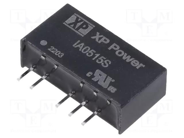 Converter: DC/DC; 1W; Uin: 5VDC; Uout: 15VDC; Uout2: -15VDC; SIP; THT XP POWER IA0515S