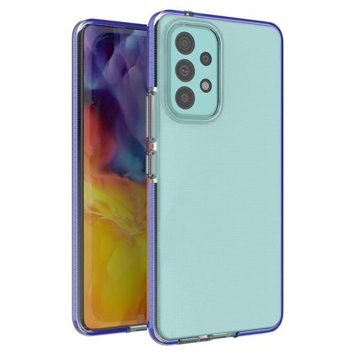 Spring Case cover gel cover with a colored frame for the Samsung Galaxy A73 dark blue, Hurtel 5907769339523 5907769339523