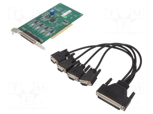 Communication card; PCI,PCI Express,RS232 x4; D-Sub 37pin ADVANTECH PCI-1610B-DE