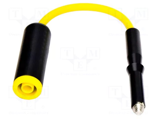 Voltage adapter; yellow; banana socket,M4/M6 thread; 1pcs. SONEL WAADAM4M6YE