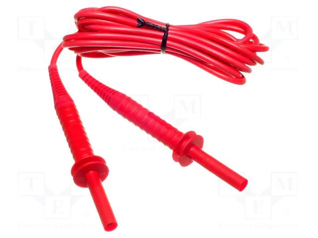 Test lead; banana plug 4mm,both sides; insulated; Urated: 5kV SONEL WAPRZ005REBB5K