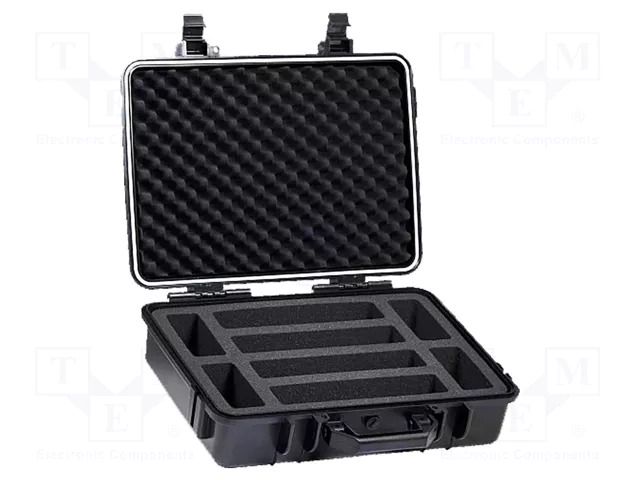 Hard carrying case; black; plastic; for measuring clamps SONEL WAWALL2