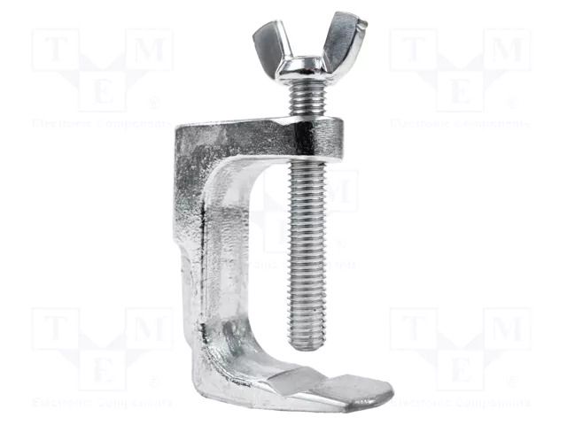 Vise clamp; silver; banana 4mm socket; max.50mm SONEL WAZACIMA1