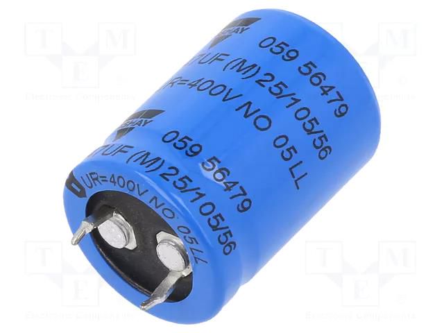 Capacitor: electrolytic; SNAP-IN; 47uF; 400VDC; Ø22x30mm; ±20% VISHAY MAL205956479E3