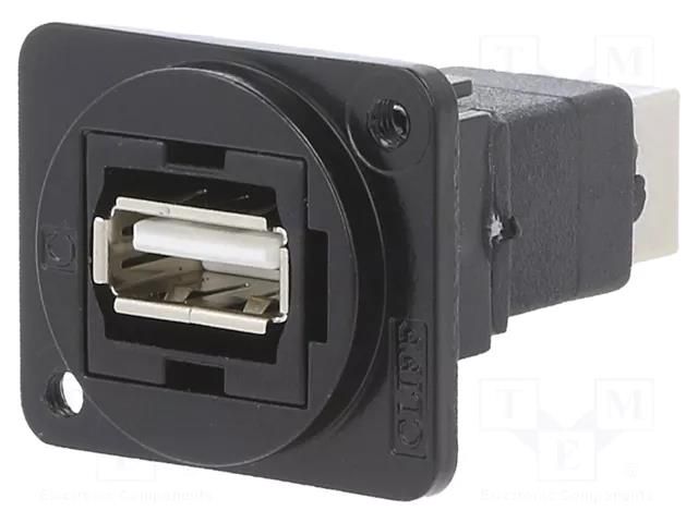 Adapter; USB A socket,USB B socket; FT; USB 2.0; metal; Thread: M3 CLIFF CP30209NM3B