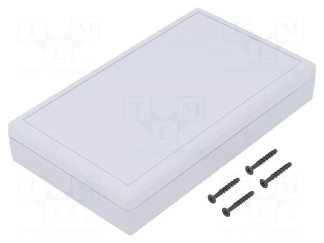 Enclosure: desktop; TENCLOS FLAT; X: 85mm; Y: 145mm; Z: 27mm; ABS TEKO 660F.5