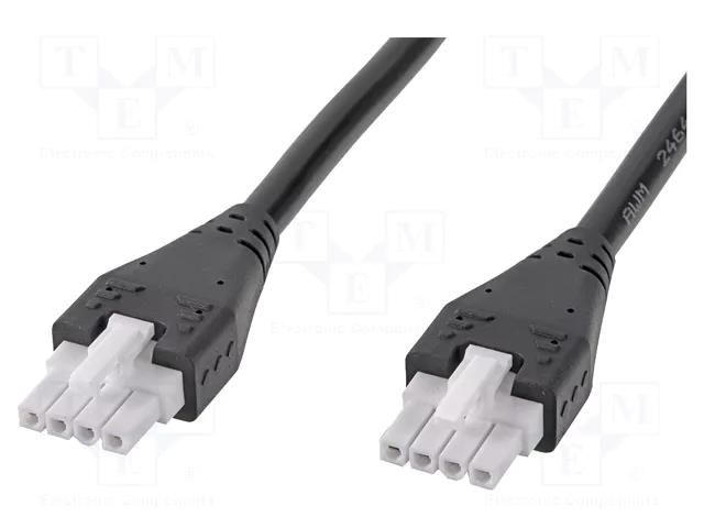 Cable; Mini-Fit Jr; female; PIN: 4; Len: 0.5m; 6A; Insulation: PVC MOLEX MX-215330-0405