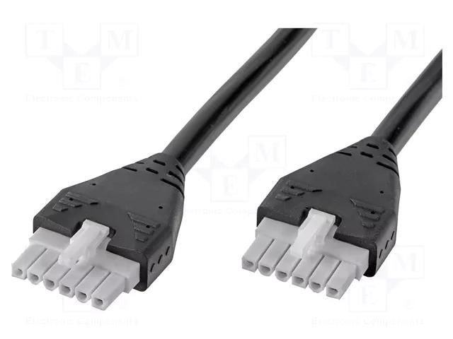 Cable; Mini-Fit Jr; female; PIN: 6; Len: 0.18m; 6A; Insulation: PVC MOLEX MX-215330-0600