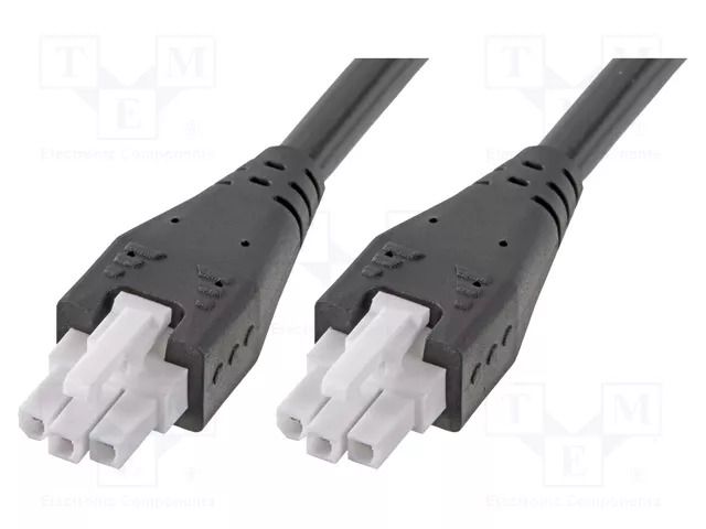 Cable; female; PIN: 3; Len: 1m; 6A; Insulation: PVC; Colour: black MOLEX MX-217159-0310
