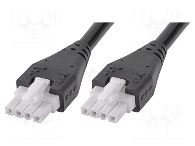 Cable; Mini-Fit Jr; female; PIN: 4; Len: 0.5m; 6A; Insulation: PVC MOLEX MX-217159-0405