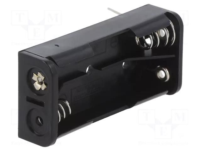 Holder; AAA,R03; Batt.no: 2; PCB,THM; for PCB; polypropylene KEYSTONE KEYS2468