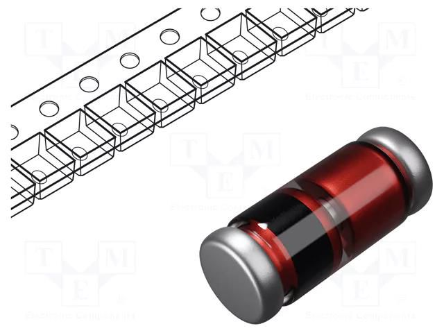 Diode: Zener; 0.5W; 3.9V; SMD; reel,tape; MiniMELF glass; 2uA DC COMPONENTS BZV55C3V9-DC