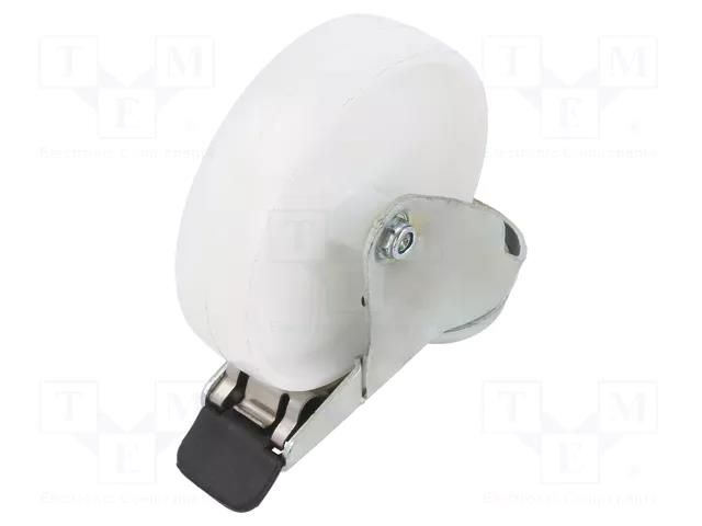 Transport wheel; Ø: 100mm; W: 24mm; H: 125mm; torsional with lock RADER M100NAHS-BK