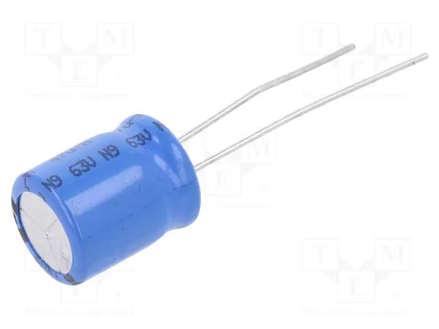 Capacitor: electrolytic; THT; 47uF; 63VDC; Ø10x12mm; Pitch: 5mm VISHAY MAL213638479E3