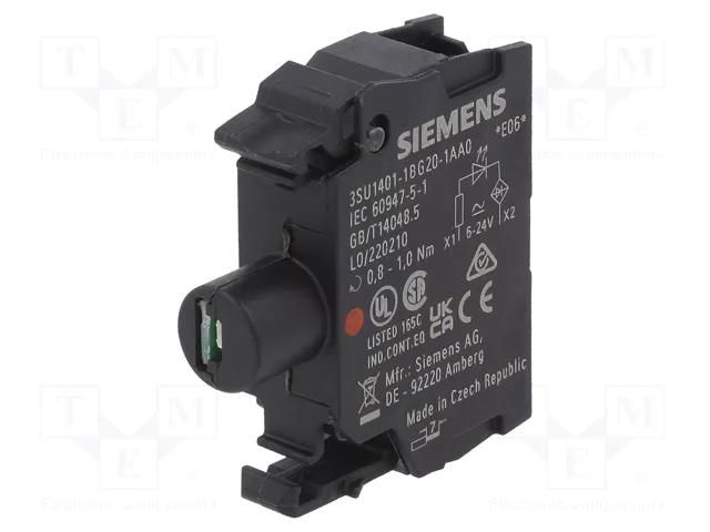 Illuminating unit; 22mm; 3SU1.5; -25÷70°C; Illumin: LED; front SIEMENS 3SU1401-1BG20-1AA0