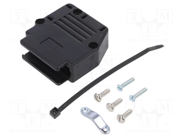 Enclosure for connectors: D-Sub; D-Sub 25pin; angled 90°; black AMPHENOL COMMUNICATIONS SOLUTIONS 863093C25ALF