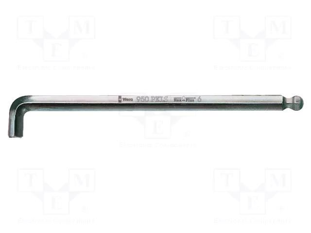 Wrench; Hex Plus key,spherical; HEX 10mm; Overall len: 219mm WERA WERA.05022048001