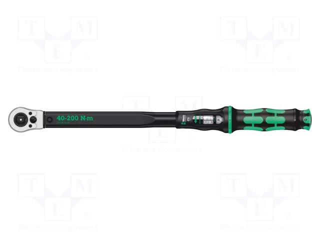 Wrench; torque,adjustable; 510mm; 40÷200Nm; Mounting: 1/2" WERA WERA.05075626001