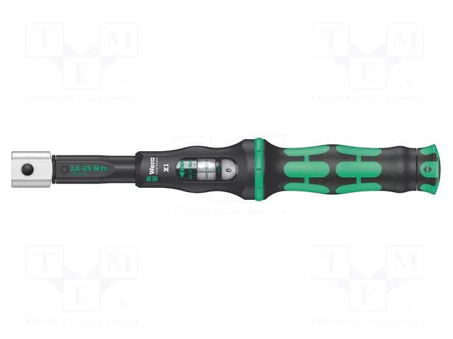 Wrench; torque; 283mm; 2.5÷25Nm; Mounting: 9x12; Click-Torque X 1 WERA WERA.05075651001