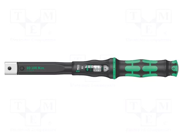 Wrench; torque; Overall len: 372mm; 20÷100Nm; Socket size: 9x12mm WERA WERA.05075653001