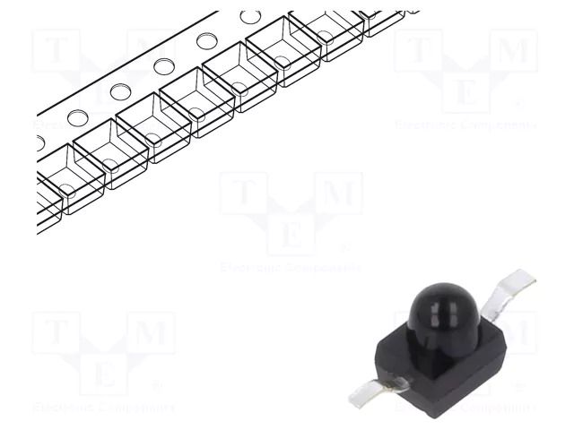 Phototransistor; SMD; 1.9mm; Dim: 2.5x2x2.7mm; λp max: 940nm; 30V EVERLIGHT PT91-21B/TR10