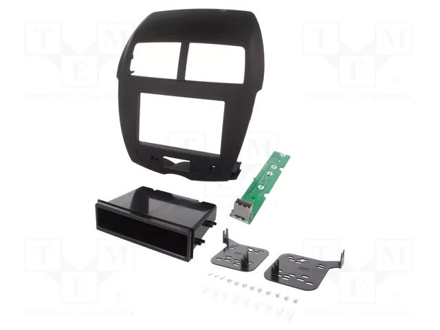 Radio frame; Mitsubishi; 2 DIN; matt black METRA RAM-40.769