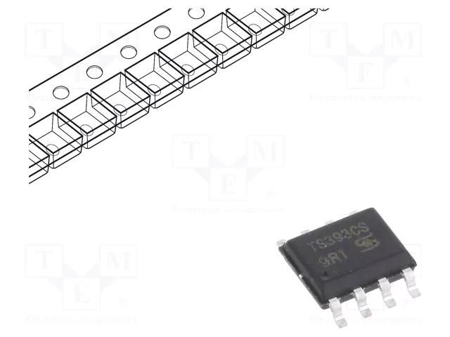 IC: comparator; low-power; Cmp: 2; 1.3us; SMT; SOP8; reel,tape; 50nA TAIWAN SEMICONDUCTOR TS393CS-RLG