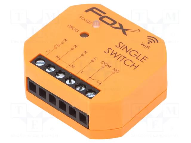 Wireless cutout power switch; flush mount; 85÷265VAC; IP20; FOX F&F WI-R1S1P-P